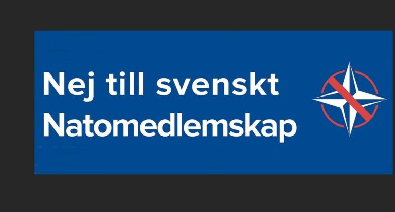 Eva Myrdals appelltal 21 maj  ”Ja till alliansfrihet – Nej till svenskt medlemskap i Nato!” på Mynttorget i Kampanjen