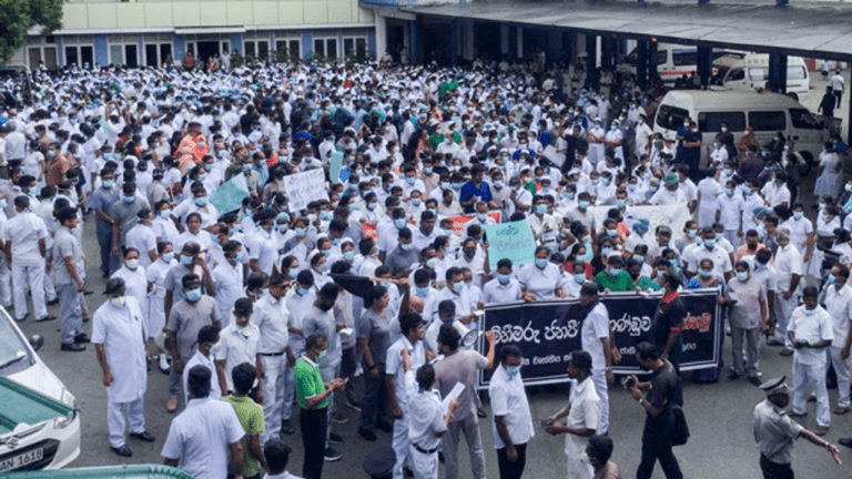 Folkliga protester i Sri Lanka
