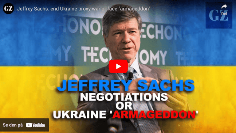 Jeffrey Sachs: – Stoppa proxykriget i Ukraina eller upplev ”Armageddon”