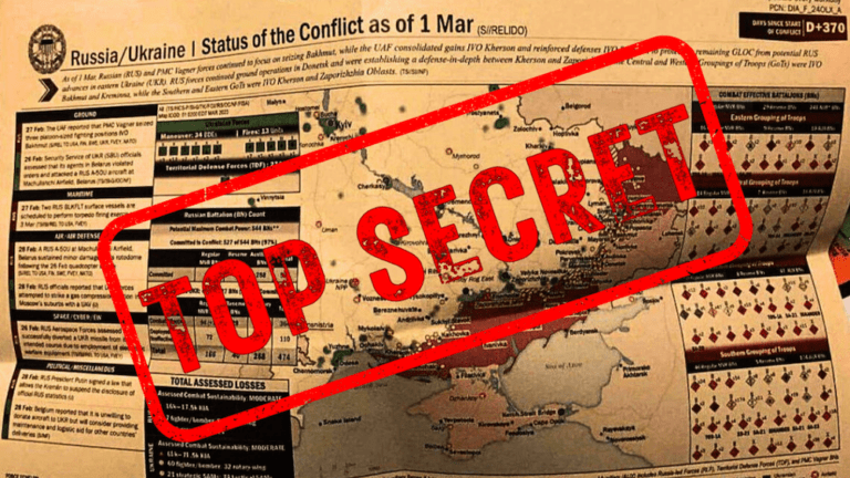 Läckt dokument: USA förväntar sig inte fredssamtal mellan Ryssland och Ukraina i år