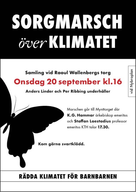Delta i Sorgmarsch över klimatet onsdag 20/9 kl 16!
